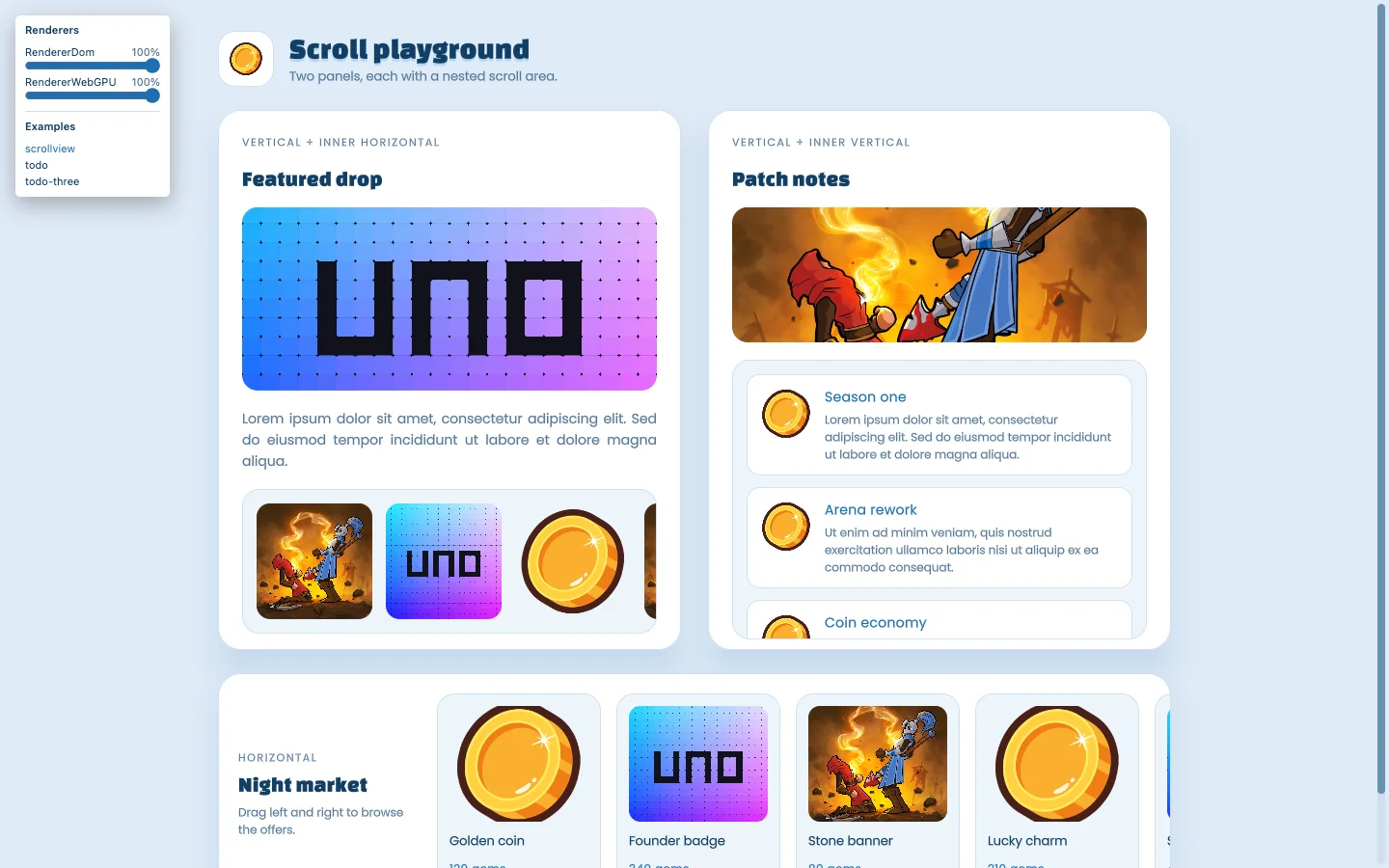 React ScrollView example built with uno UI
